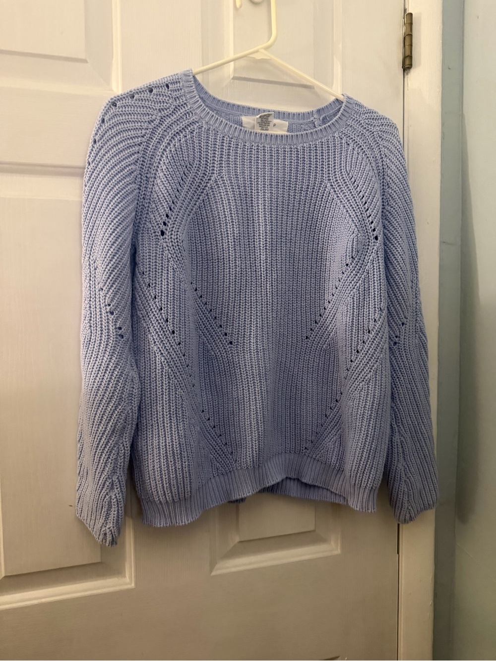Workshop Republic Clothing Women’s S Blue Chunky Knit Sweater